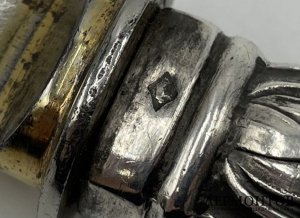 Нож для торта. Зап. Европа, нач. 20 века. Серебро 84 пробы.