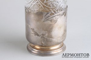 Парные подстаканники в стиле модерн. Серебро 84 пробы. 5 Артель, Москва, 1908-1917