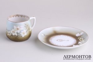 Кофейная пара. Фарфор. Гарднер. Российская империя. XIX в.