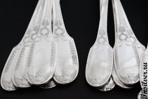 Столовый сервиз Puiforcat. Серебро 950 пробы. Франция