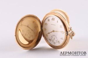 Часы карманые женские Longines. Золото 585. Швейцария, начало ХХ века. 