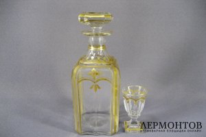 Кабинетный бар. Красное дерево, бронза, стекло, золочение. Европа, XIX век 