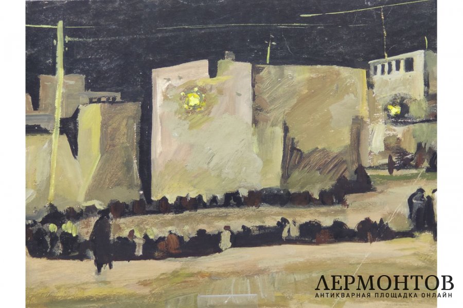 Курзенков Леонид Сергеевич. В советской Хиве, 1960-1970е гг. Картон, темпера. 