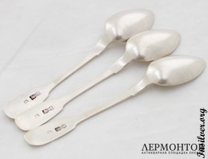 Ложки чайные. Аристархов. Серебро 84. Российская империя