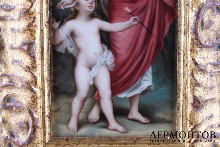 Пласт Амур и Венера. Фарфор, живопись. Австрия, кон. XIX-нач.XX вв.