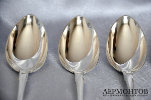 Набор столовых ложек. Серебро 84. Российская империя