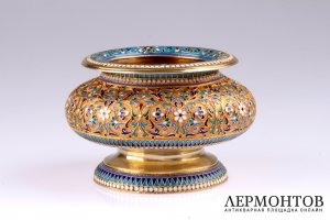 Икорница И. Салтыков. Серебро 84. Российская империя