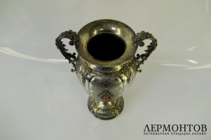 Ваза. Серебро 800 пробы, агат. Италия, начало ХХ века.