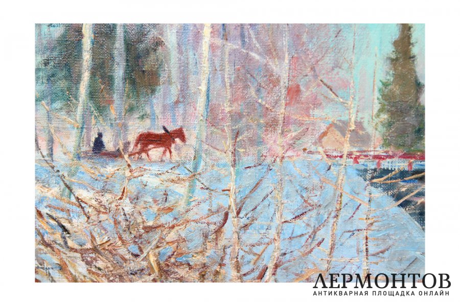 Картина. Преображенский Б.В. ГЭС на реке Мсте, 1957г. Холст, масло.