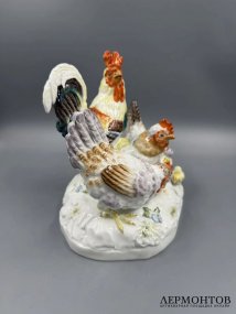 Скульптурная группа «Птичий двор». Фарфор, роспись, Meissen, И. И. Кендлер, Германия