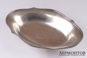 Блюдо, сухарница. Серебро 800 пробы.  Германия