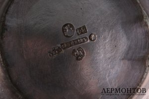 Конфетница вазочка. Сазиков. 1863 г. Серебро 84. Российская империя