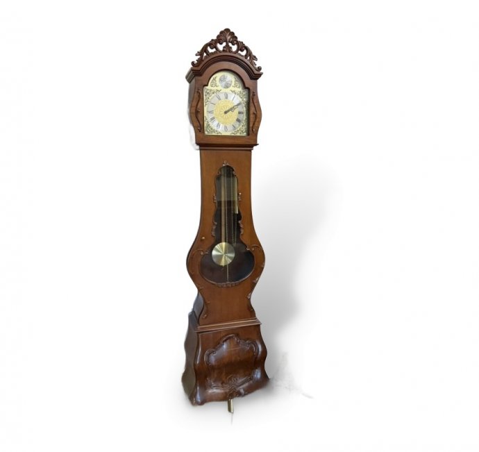 Напольные механические часы «Tempus Fugit». Дерево, латунь, Германия