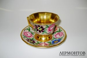 Чайная пара Limoges. Фарфор. Франция. ХХ век.