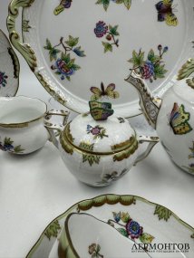 Чайный сервиз «Queen Victoria». Фарфор, роспись, Herend, Венгрия, 20 век