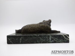 Скульптура Лежащий медведь. Россия, частный бронзолитейный завод, 2 половина 19 в.