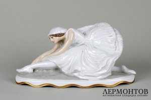 Анна Павлова в балете Умирающий лебедь. Германия, Rosenthal, ск. Holzer-Defanti, 1919