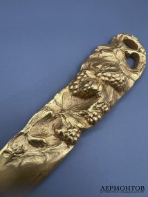 Нож для бумаг с виноградной лозой. Бронза, Франция, 20 век