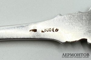Набор столовых ложек. Германия, начало 20 века. Серебро 800 пробы, литье, чеканка.