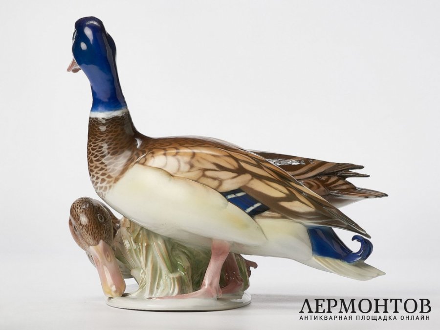Статуэтка «Пара уток». Фарфор, Rosenthal, Германия, 1940 год