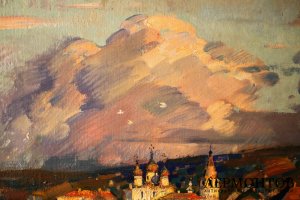 Художник Холуев Владимир Федорович.  Картина. Нижний Новгород.  Картон, масло.