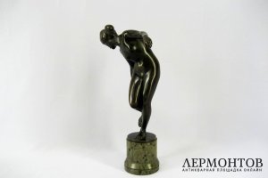 Диана. Бронза, патинирование, мрамор. Европа, XIX век.