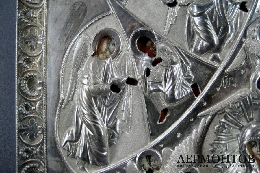 Неопалимая Купина. Дерево, темпера, серебро 84, Россия, Москва, 1820 год.