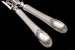 Сервировочный набор из 6 предметов. Серебро 950. Франция