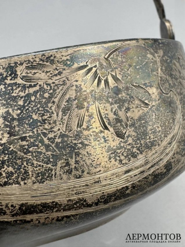 Ваза-конфетница в стиле модерн. Серебро 84 пробы, Россия, 1899–1908 годы