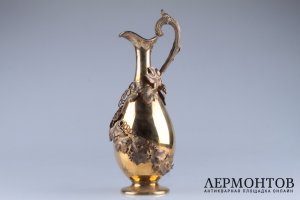 Кувшин с ручкой в виде виноградной лозы. США, Нью Йорк, фирма Howard amp Co., начало 20 в. Серебро 925.