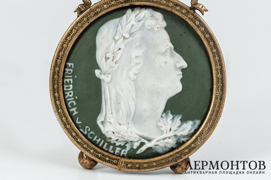 Миниатюра Фридрих Шиллер. Зап. Европа, конец 19 в. Бисквит.