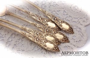 Набор чайных ложек. Серебро 950. Франция