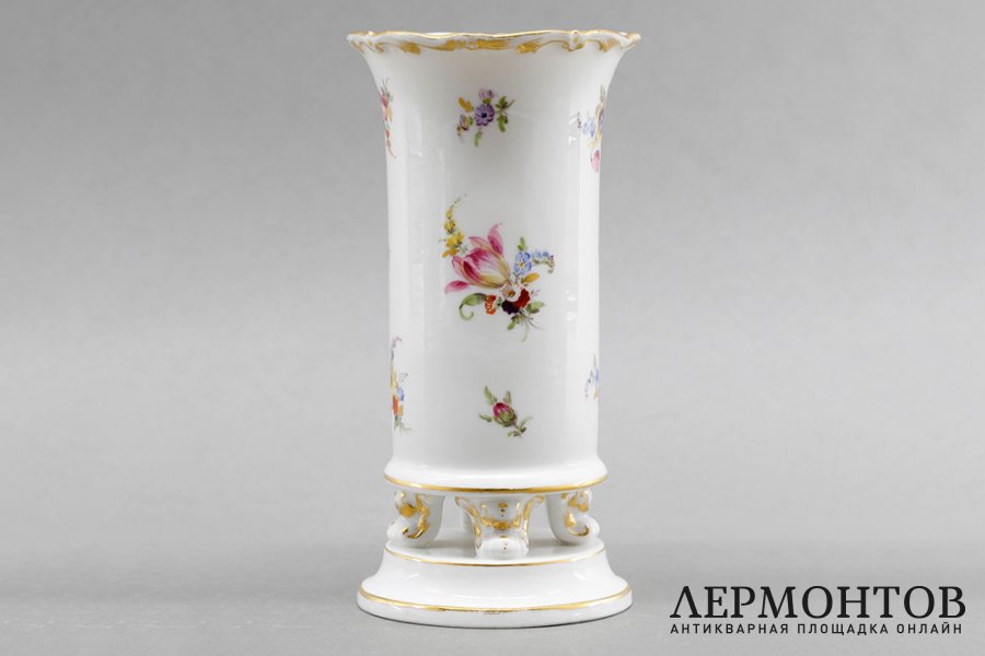 Ваза Цветы. Фарфор, роспись. Германия, Мейсен, 1870 - 1910е гг.