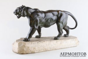 Скульптура Тигр. Франция, Париж, автор модели A.-L. Barye, 2 пол. 19 в. Бронза.