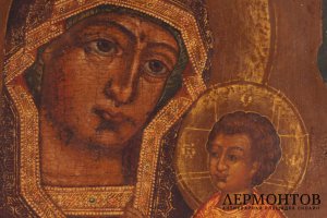 Икона. Богородица Иверская. Дерево, левкас, темпера. Россия, XVII век.