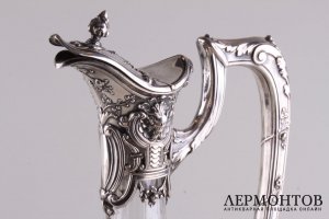Парные графины для вина. Серебро 950 пробы. Франция, кон.19 века.