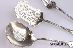 Набор для закусок H. Soufflot. Серебро 950. Франция
