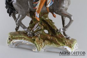 Статуэтка. Индеец на коне. Scheibe Alsbach, Германия. Фарфор, 1950-е годы.