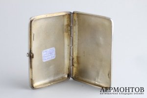 Портсигар Сенатский дворец. Серебро, чернь. Российская империя, Назаров, нач. ХХ в