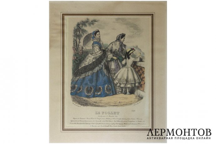 Гравюра. Иллюстрация к модному журналу Le Follet, 1860-е гг. - нач. XX в.