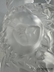 Ваза «Bagatelle» с птичками. Хрусталь, Lalique, Франция, 20 век