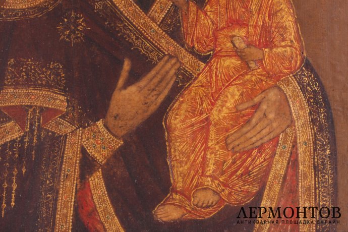 Икона. Богородица Иверская. Дерево, левкас, темпера. Россия, XVII век.