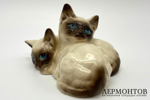 Статуэтка Сиамские котята. Фарфор, роспись. Англия,  Royal Doulton, 1930-70-е 