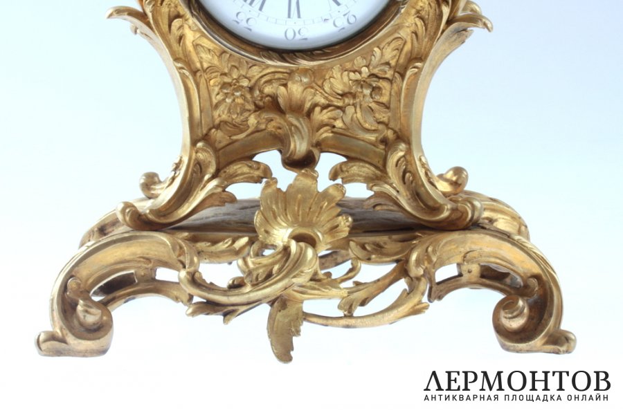 Часы каминные Adolphe Mougin. Бронза, золочение. Франция, конец XIX в.